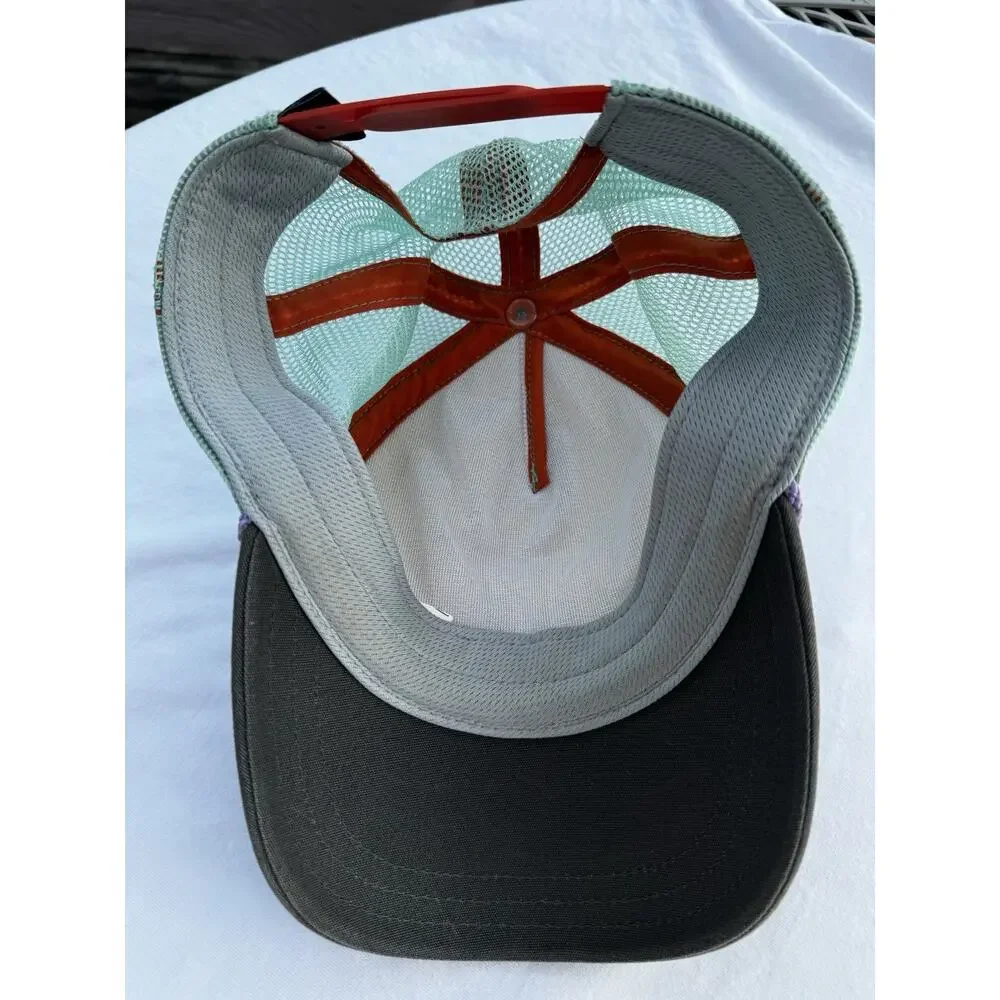Patagonia Trucker Hat Snapback Mesh Mountain Logo Gray Green YOUTH